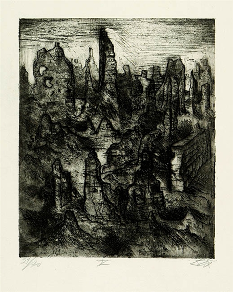 Die Trümmer von Langemarck by Otto Dix, 1924