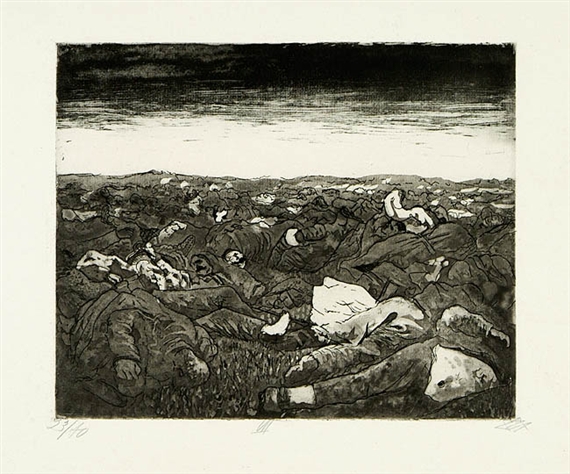 Abend in der Wijtschaete-Ebene (Nov. 1917) by Otto Dix, 1924