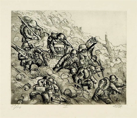 Maschinengewehrzug geht vor (Somme, November 1916)