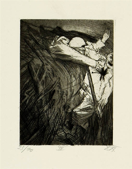 Überfall einer Schleichpatrouille by Otto Dix, 1924