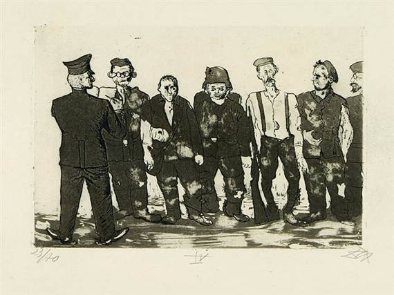 Appell der Zurückgekehrten by Otto Dix, 1924