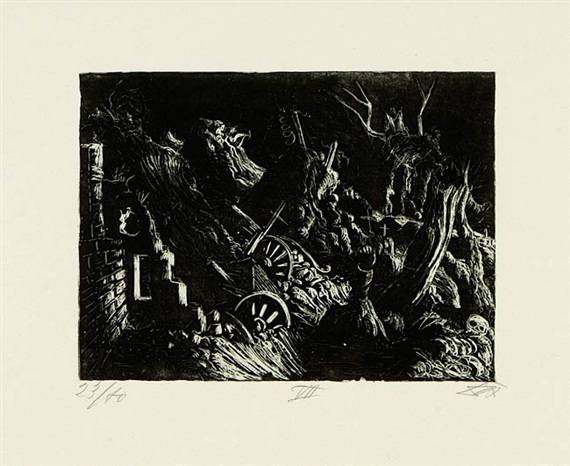 Leuchtkugel erhellt die Monacu-ferme