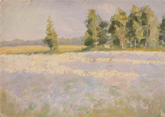 Nicolai Fechin | Summer Trees in a Field | MutualArt