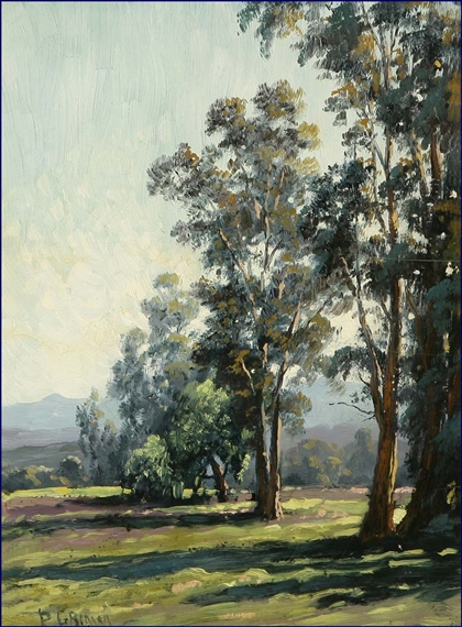 Afternoon Shadows depicting a eucalyptus landscape