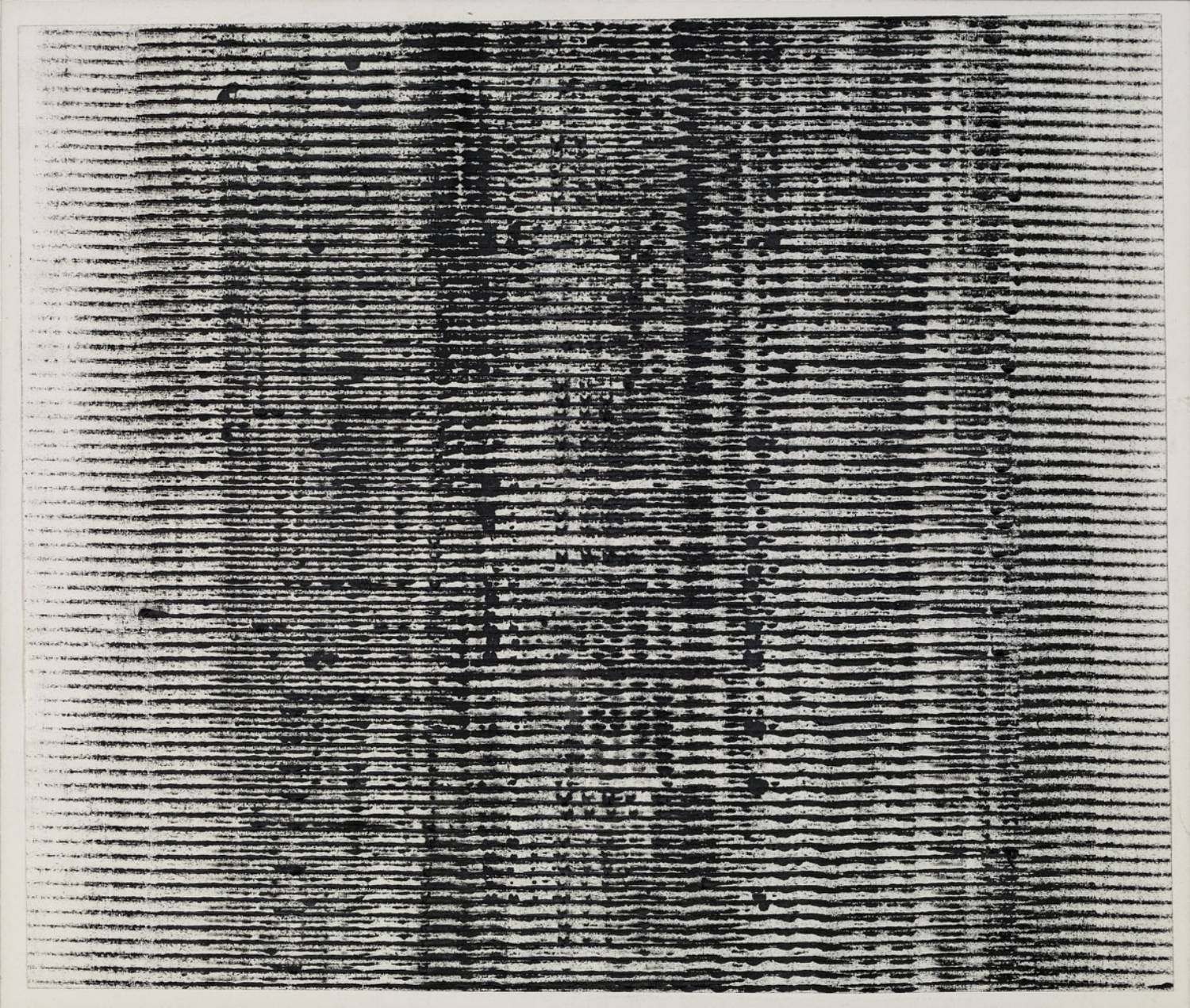 Artwork by Heinz Mack, OHNE TITEL, Made of Frottage with charcoal and ink on paper