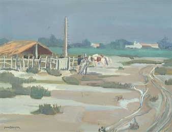 "Paysage de Camargue" - Yves Brayer