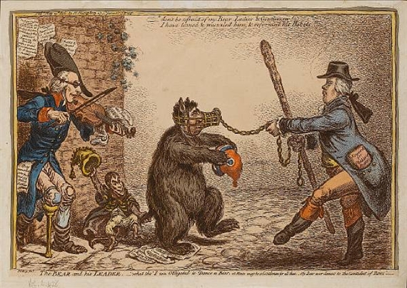 The Bear and his leader by James Gillray