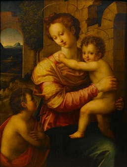 The Madonna and Child with the Infant Saint John the Baptist - Ridolfo Ghirlandaio