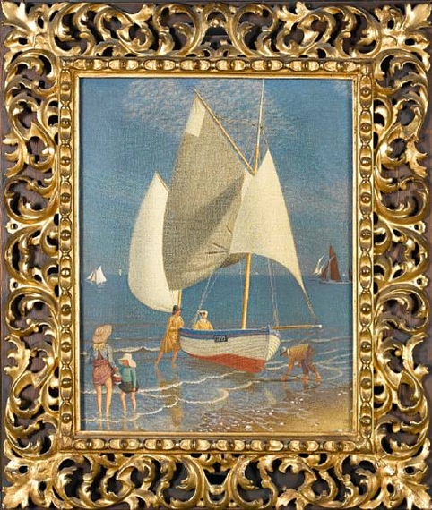 Sailing boats by Joseph Edward Southall, 1909
