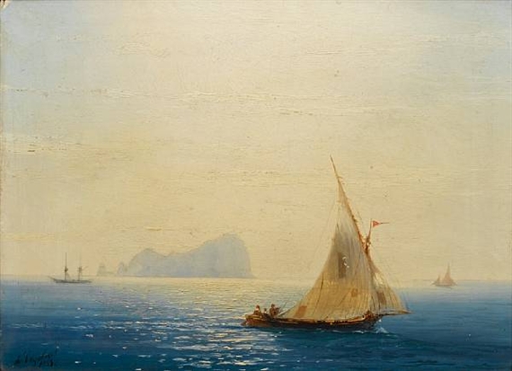 Sailing boats off Capri by Ivan Aivazovsky, 1877