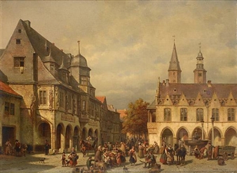 Market day - Jacques François Carabain