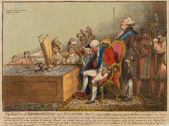 The King of Brobdingnag and Gulliver by James Gillray