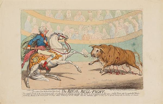 The Royal Bull-Fight by James Gillray