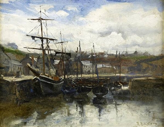 An East Coast Harbour - Robert Buchan Nisbet