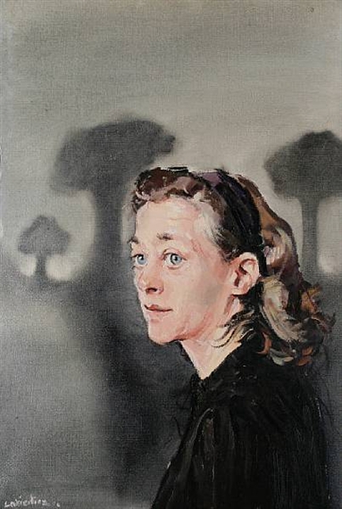 Portrait of a woman with hair band by Robert Lenkiewicz