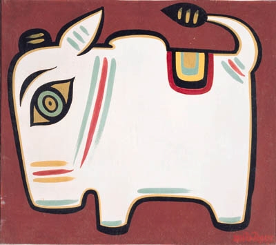 Bull by Jamini Roy