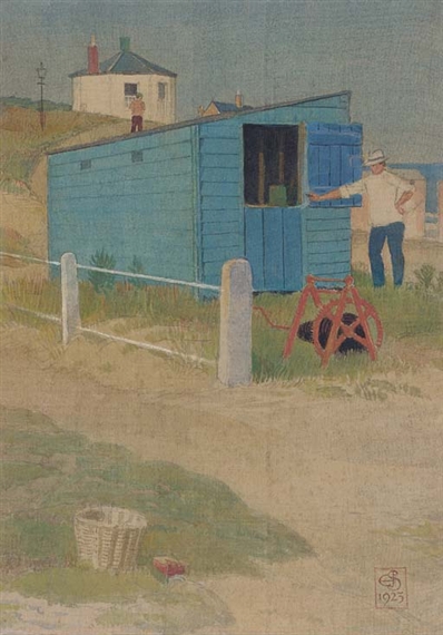 The Blue Shed by Joseph Edward Southall, 1923