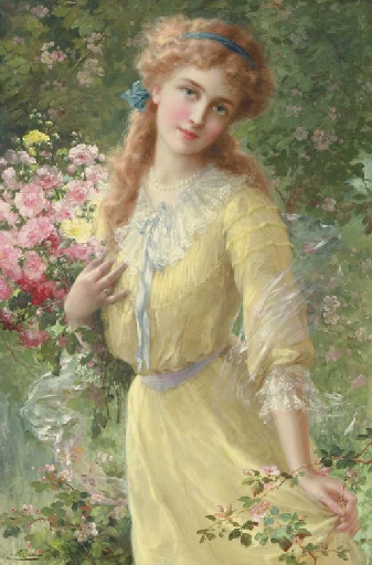 In the Garden by Émile Vernon, 1910