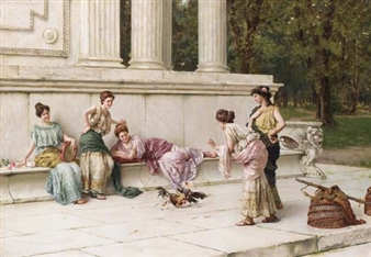 The Cock Fight - Guglielmo Zocchi