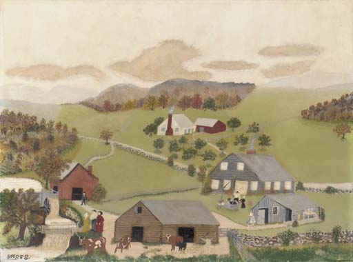 The Old Oaken Bucket by Grandma Moses