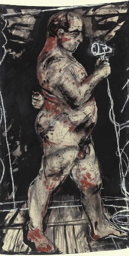 Man with Microphone by William Kentridge, 1998