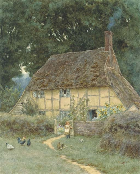 On the Brook Road, near Witley by Helen Allingham