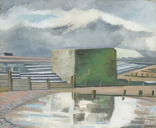 Artwork by Paul Nash, The End of the Steps, Made of oil on canvas