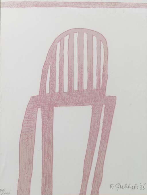 Roze stoel by Klaas Gubbels, 1986