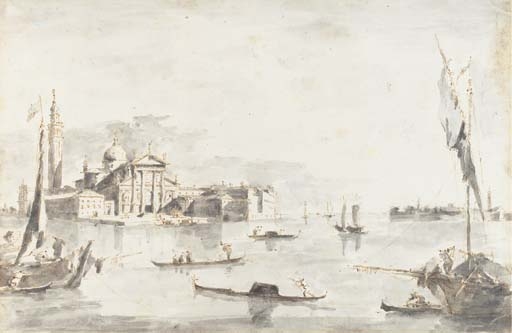 San Giorgio Maggiore, Venice, seen from the Bacino by Francesco Guardi, Giacomo Guardi