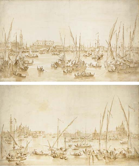 The Piazzetta and the Doge's Palace, Venice, seen from the Bacino by Francesco Guardi