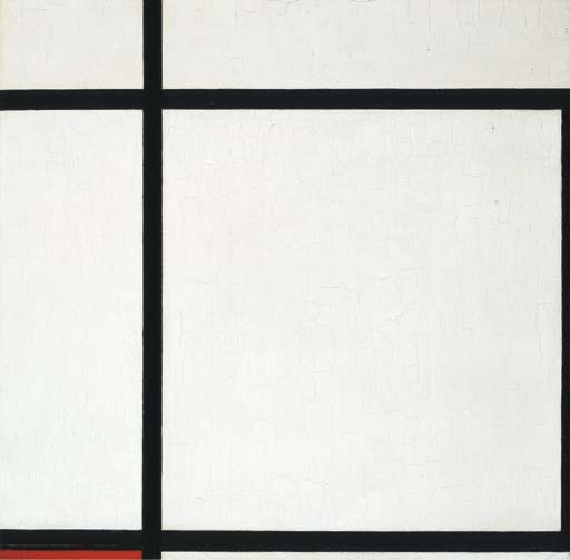 Piet Mondrian | COMPOSITION WITH RED, BLUE AND GREY (1927) | MutualArt