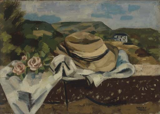 Roses sur la balustrade by Roger Bissière