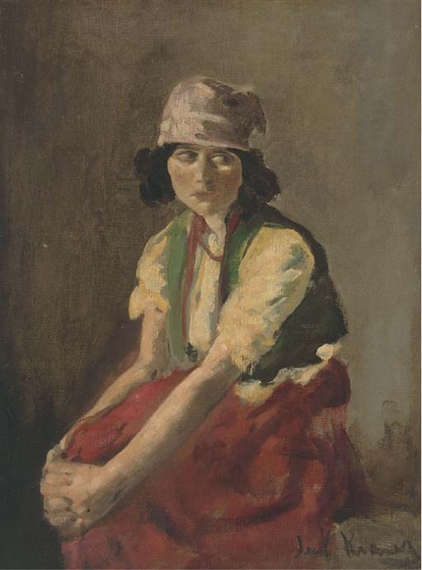 A gypsy girl by Jacob Kramer
