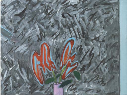 Artwork by Alphons Freijmuth, Still life with flowers in a vase, Made of oil on canvas