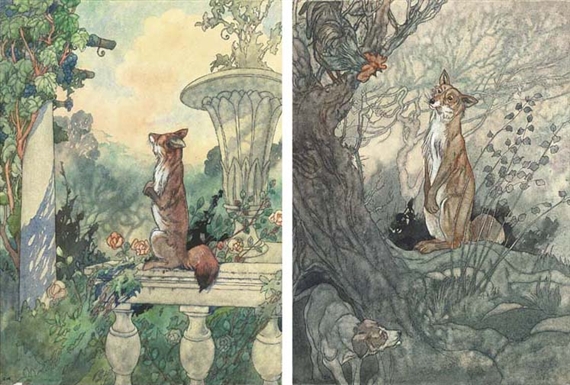 Charles Robinson | Illustrations for Aesop's Fables: The fox and the ...