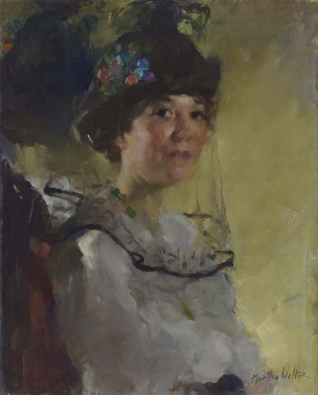 Woman with Veil by Martha Walter