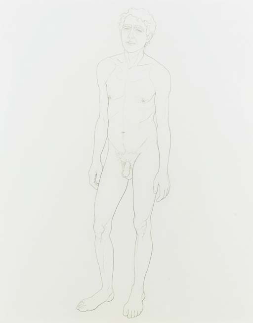 Artwork by Charles Ray, Study for Jennifer's Portrait, Made of graphite on paper