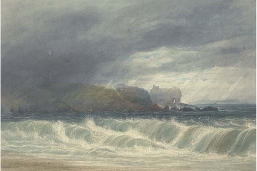 Red Bay Castle, Co. Antrim by Andrew Nicholl