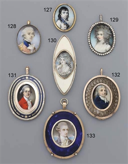 A young officer, in red coat with blue collar and gold epaulettes, white waistcoat, frilled cravat and black stock, powdered wig en queue  - Jeremiah Meyer