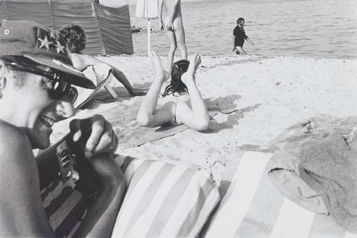 Artwork by Chris von Wangenheim, Helmut Newton Photographing on the Beach, St...