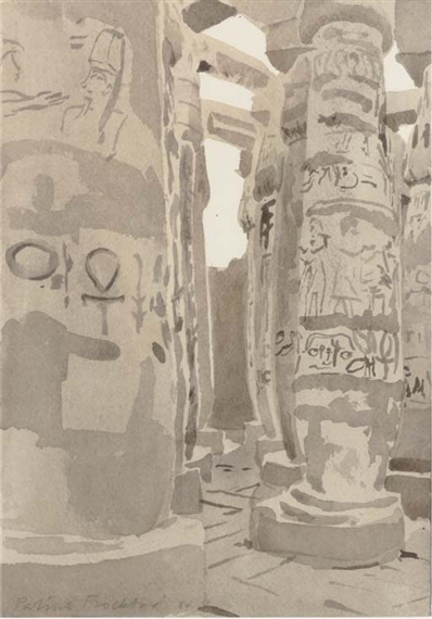 Hippostyle Hall, Karnak by Patrick Procktor, 1984