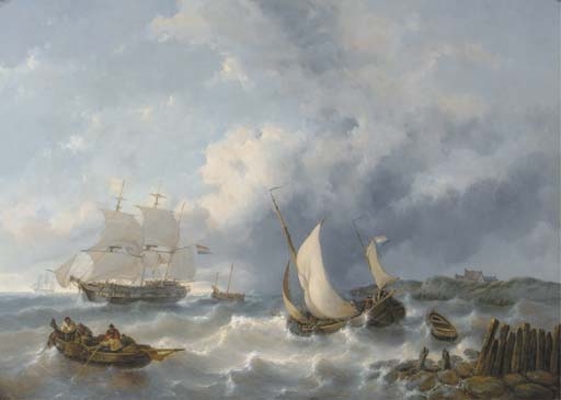 Shipping on choppy waters by Georg Willem Opdenhoff