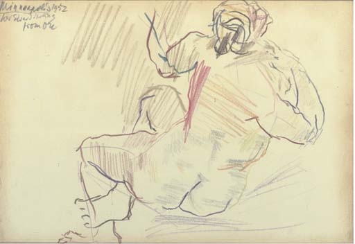 Frau by Oskar Kokoschka, 1952