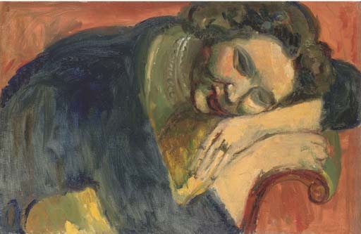 Reclining figure on sofa by Matthew Arnold Bracy Smith