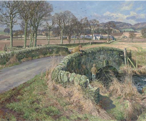 Bridge on the Dighty, near Birkhill, Angus by James McIntosh Patrick‏