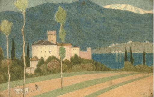 Lago di Garda by Joseph Edward Southall, 1921