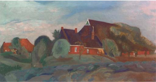 Farmhouses near Groningen by Jan Wiegers, 1930-1933