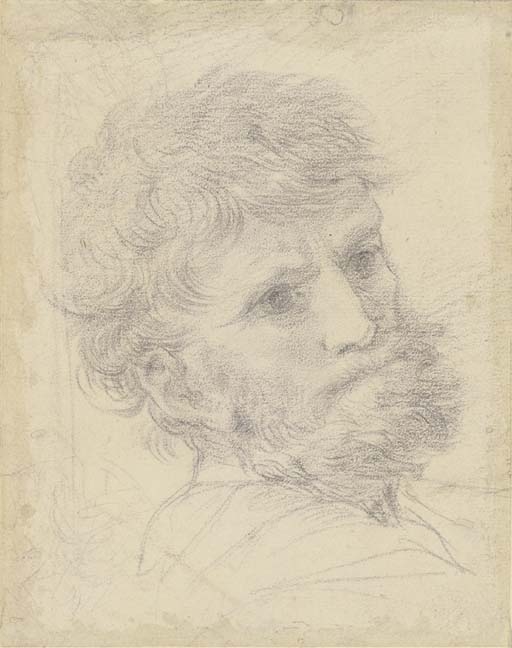 Tête d'un homme barbu by Pietro da Cortona