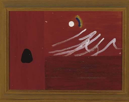 Artwork by Forrest Bess, Untitled, Made of oil on canvas in artist's frame