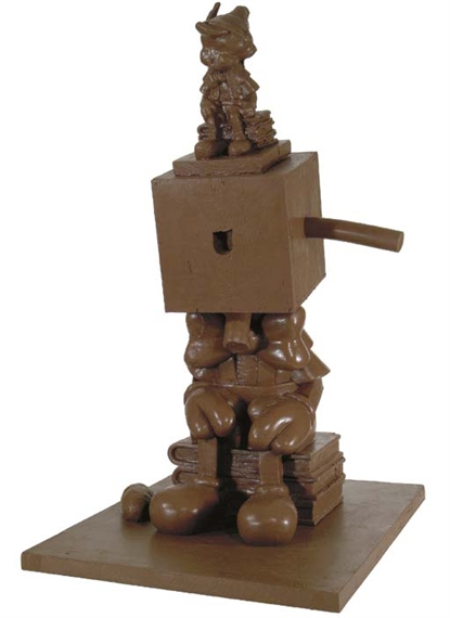 Chocolate Silicone Blockhead by Paul McCarthy, 1999-2000